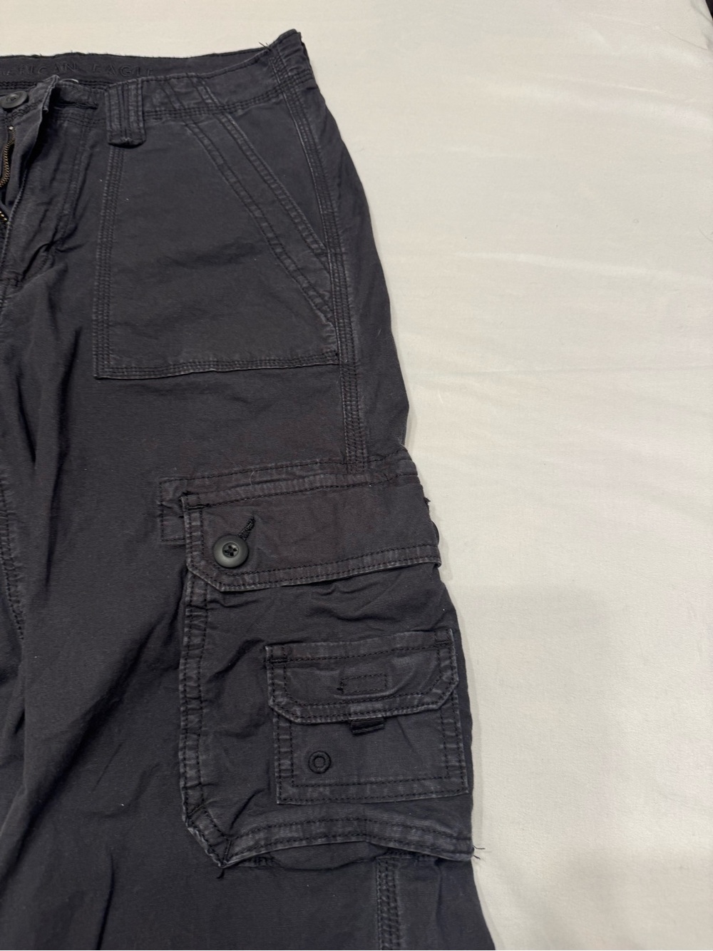 American Eagle Outfitters Black Cargo Jogger Pants - Picture 4 of 6
